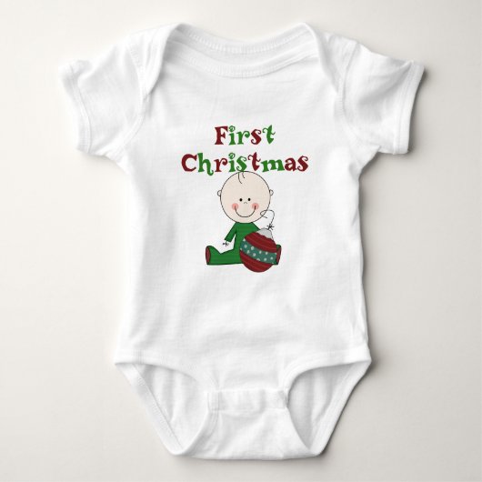 Baby Boy 1e Kerstmis Tshirts en geschenken (Voorkant)