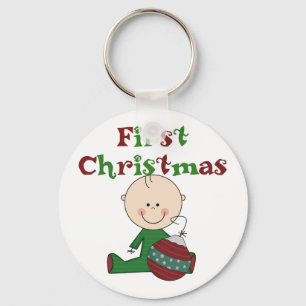 Baby Boy 1e Kerstmis Tshirts en geschenken Sleutelhanger