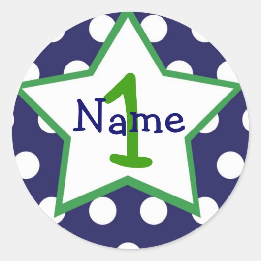 Baby Boy 1e Verjaardag Sticker (Voorkant)