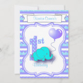 Baby Boy 1e verjaardagsfeestje Kaart (Voorkant)