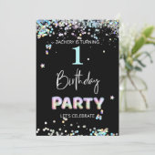 *~* BABY BOY 1st 1st BALLOON Birthday  Kaart (Staand voorkant)