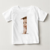 Baby Boy 1st Birthday Custom Photo T-Shirt (Voorkant)