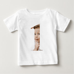 Baby Boy 1st Birthday Custom Photo T-Shirt
