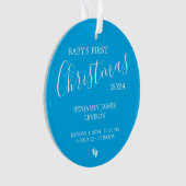 Baby Boy 1st Christmas Acryl Ornament w / Foto (voorkant)