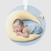 Baby Boy 1st Christmas Acryl Ornament w / Foto (achterkant)