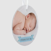 Baby Boy 1st Kerstmis Foliday Elegant Ornament (voorkant)