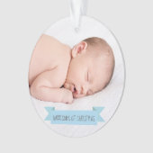 Baby Boy 1st Kerstmis Foliday Elegant Ornament (voorkant)