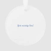 Baby Boy 1st Kerstmis met Snowflakes Ornament (achterkant)