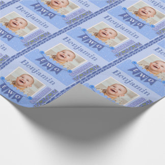 Baby Boy 2nd Birthday Blue Scrapbooking Cadeaupapier