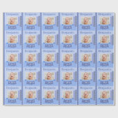 Baby Boy 2nd Birthday Blue Scrapbooking Cadeaupapier (Vlak)