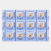 Baby Boy 3rd Birthday Blue Scrapbooking Wrapping P Inpakpapier Vel (Voorkant)