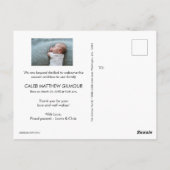 Baby Boy Aangepaste Foto's Handlettering bedankt Briefkaart (Achterkant)