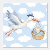 Baby Boy Aankomst Kinderdagverblijf Decor Behang (Voorkant)