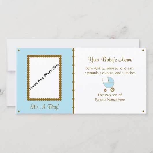 Baby Boy Aankondiging (Voorkant)