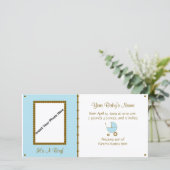 Baby Boy Aankondiging (Staand voorkant)