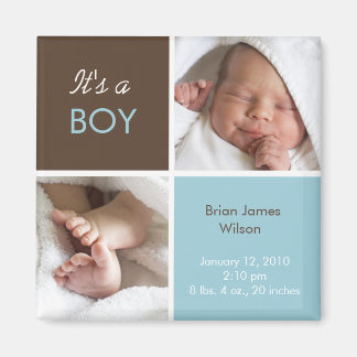 Baby Boy Aankondiging magneet