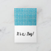 Baby Boy Aankondiging Opmerking Kaart (Binnen)