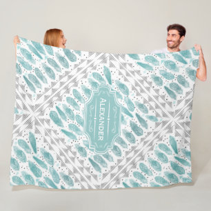 Baby Boy Abstract Veerpatroon Fleece Deken