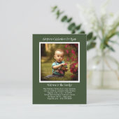 Baby Boy Adoption Party Foto Uitnodiging Sjabloon (Staand voorkant)