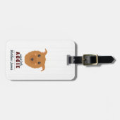 Baby Boy Aggie Dog Maroon Bag Label Bagagelabel (Voorkant horizontaal)