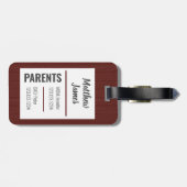 Baby Boy Aggie Dog Maroon Bag Label Bagagelabel (Achterkant horizontaal)