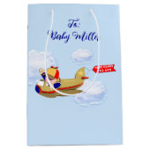 Baby Boy Airplane Pilot Medium Cadeauzakje (Voorkant)