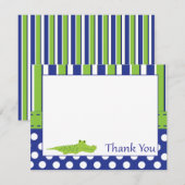 Baby Boy Alligator Dank je kaart Notitiekaartje (Voorkant / Achterkant)