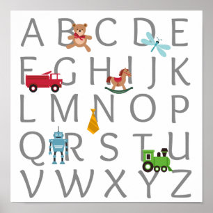 Baby Boy Alphabet Poster