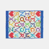 Baby Boy Alphabet Quilt Design Fleece Deken (Voorkant (Horizontaal))