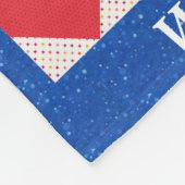 Baby Boy Alphabet Quilt Design Fleece Deken (Hoek)