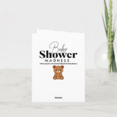 Baby Boy and Dog Baseball Theme Baby shower Bedankkaart (Achterkant)