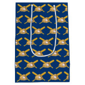 Baby Boy and Dog Baseball Theme Baby shower Medium Cadeauzakje (Achterkant)