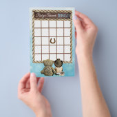 Baby Boy and Teddy Bear Baby shower Games Flyer (Hand)