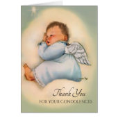 Baby Boy Angel Dank je condoleances (Voorkant)