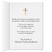 Baby Boy Angel Dank je condoleances (Binnen (Rechts))