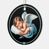 Baby Boy Angel Memorial Wind Chime Keramisch Ornament (Links)