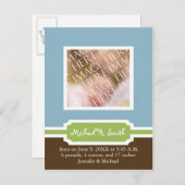 Baby Boy Announance Sjabloon - Gepersonaliseerd (Voorkant / Achterkant)