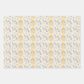 Baby Boy Arrival Angel Stork aankondiging Inpakpapier Vel (Voorkant 2)