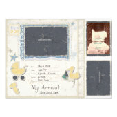 Baby Boy Arrival scrapbook Titel Pagina Foto Afdruk (Voorkant)