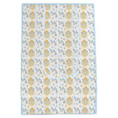 Baby Boy Arrival Stork Angel aankondiging Medium Cadeauzakje (Achterkant)