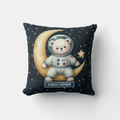 Baby Boy Astronaut Kussen Met Gepersonaliseerde Te (Voorkant)