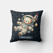 Baby Boy Astronaut Teddy Bear Kussen Kwekerij Acce (Achterkant)