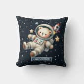 Baby Boy Astronaut Teddy Bear Kussen Kwekerij Acce (Voorkant)