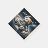 Baby Boy Astronaut Teddy Bear Servet (Hoek)