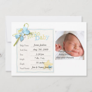 Baby Boy Baby Announcement Newborn Aankondiging