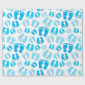 Baby boy baby feet cadeaupapier (Vlak)