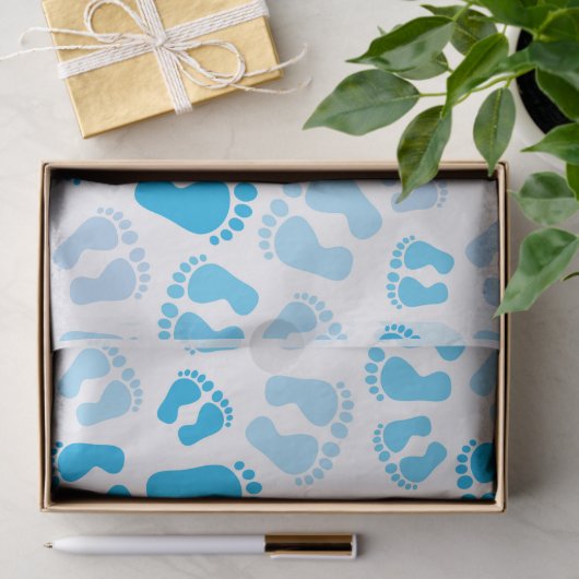 Baby boy baby feet tissuepapier (Geschenk)