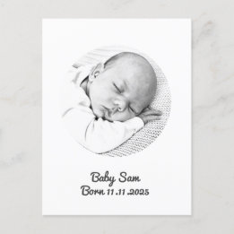 Baby Boy Baby Meisje Aankondiging Foto Naam Custom Briefkaart