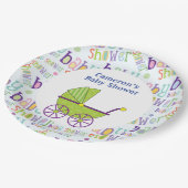 Baby Boy Baby shower 9-inch Bord (Gekanteld)