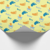 Baby Boy - Baby shower Cadeaupapier (Hoek)